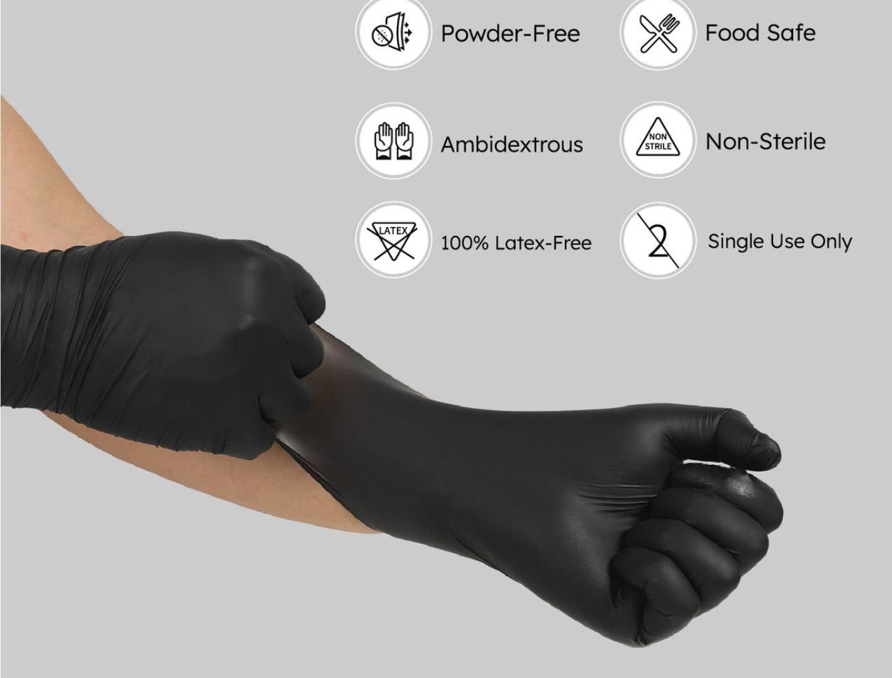 Vista 8 de GUANTE NITRILO TEXTURIZADO - TALLA: L